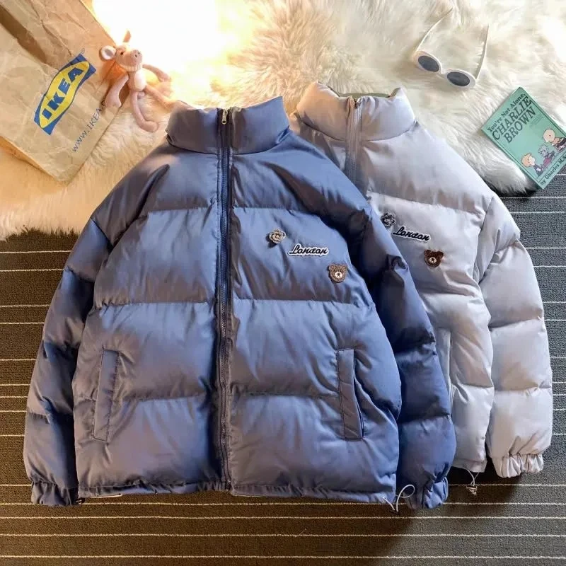 

Chic Women jacket Kawaii streetwear parka coat winter thick warmth casual Korean long-sleeved vintage women oversized outerwear