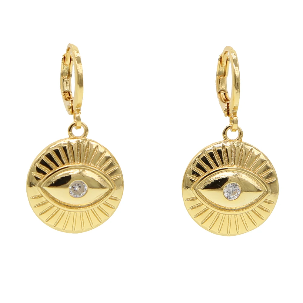 2021 роскошные женские модные серьги сглаза для девушек Висячие геометрические с