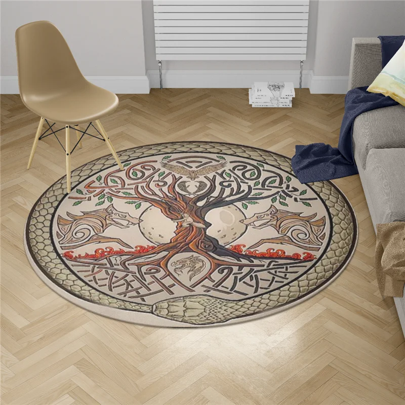 

Viking Tattoo carpet Square Anti-Skid Area Floor Mat 3D Rug Non-slip Mat Dining Room Living Room Soft Bedroom Carpet 03