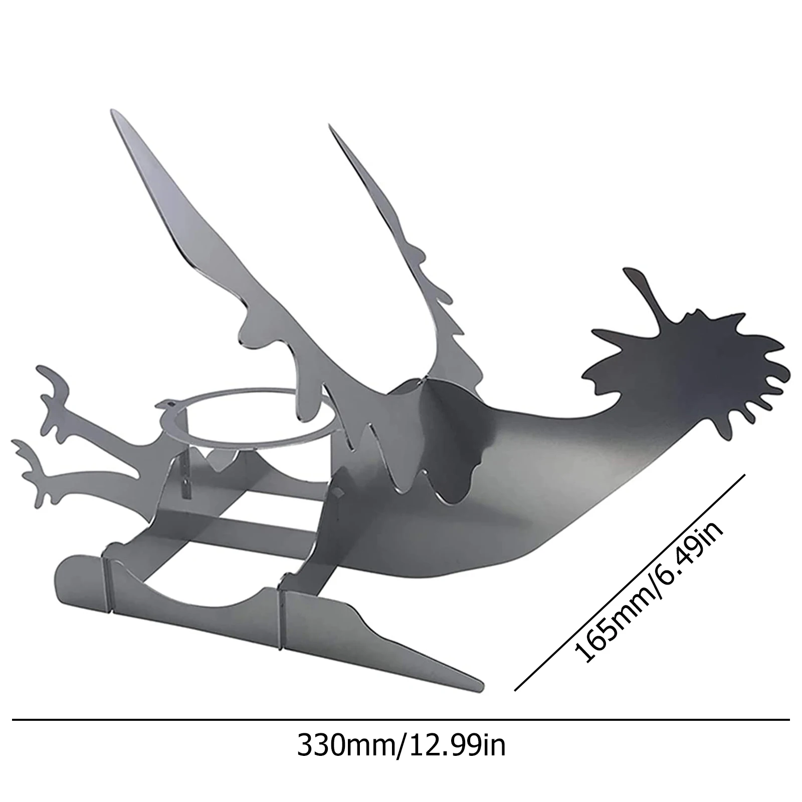

Motorcycle Chicken Grill Stand Stainless Steel Outdoor BBQ Roasting Rack Stainless Steel Rack Shape Roaster Rack Stand
