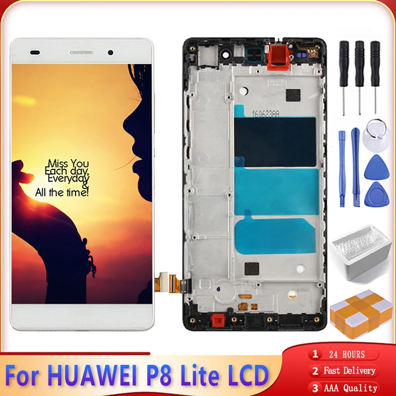 5 0 &quotдля Huawei P8 Lite ALE L04 L21 дисплей сенсорный экран дигитайзер для сборки с корпусом