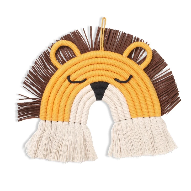 Ручной Тканый Радужный гобелен с орнаментом настенная подвеска кисточкой