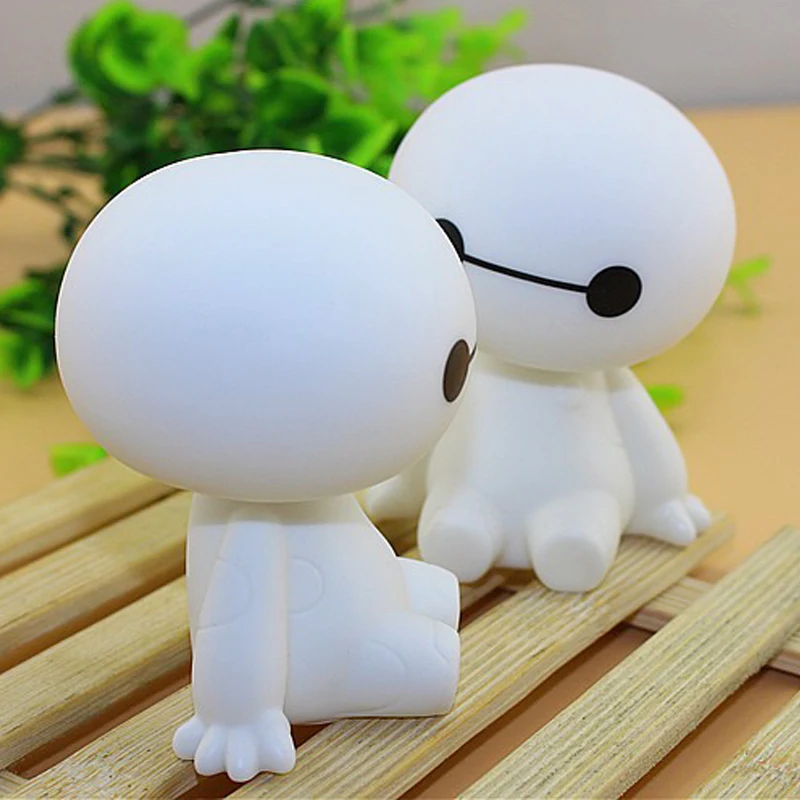 Большой Герой 6 Baymax Аниме ПВХ фигурка мультфильм милый робот трясущиеся куклы