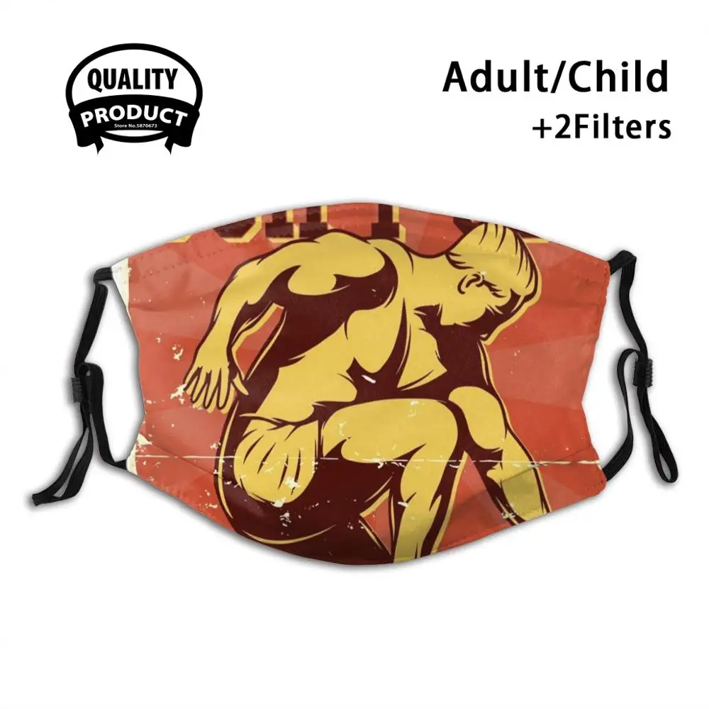 

Get Fit , Gym Fitness Motivation Reusable Mouth Mask Filter For Men Women Kids Body Builder Bodybuilding Arnold Gym Powerlifter