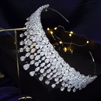 ymor glamorous crystals bridal headwear european wedding hair accessories hair band brides crown tiaras