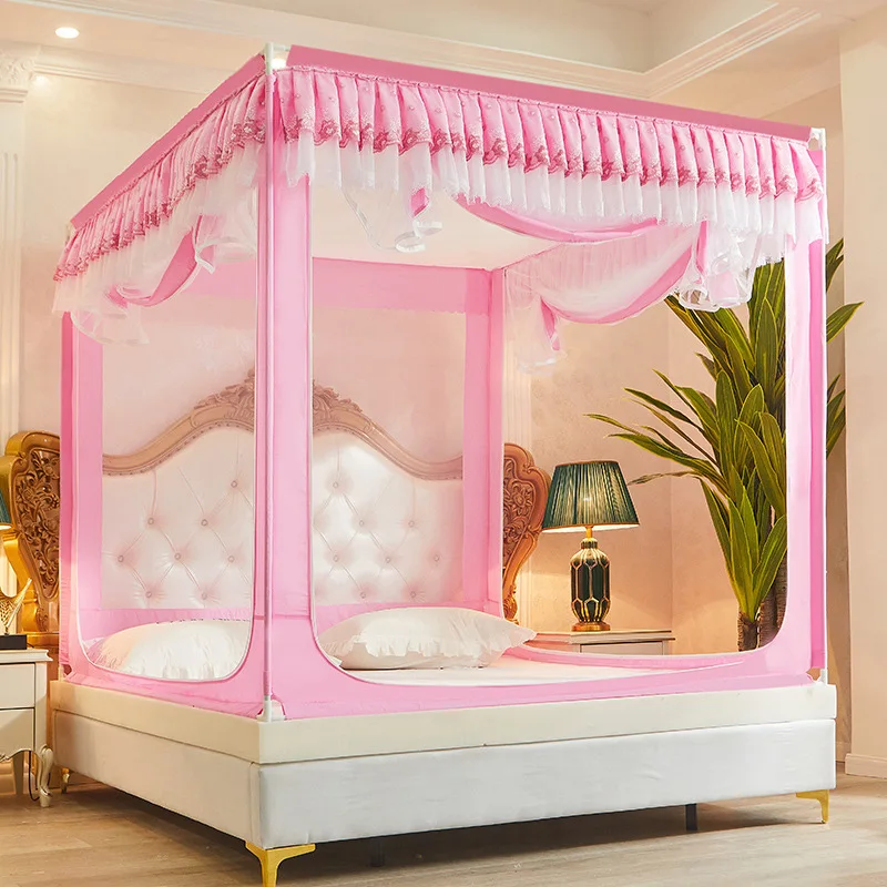 Preise Doppel Bett Zipper Moskito Net Jurte Zubehör Faltbare Erwachsene Bett Baldachin Mädchen Zimmer Dekoration Mosquitera Cuna Schlafzimmer Zelt