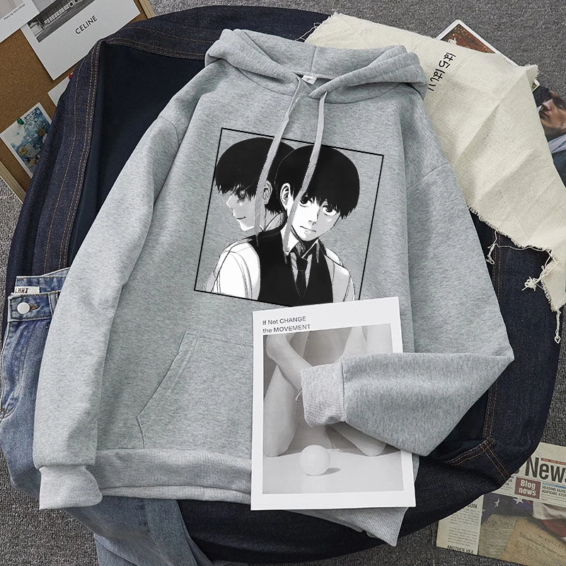 

Autumn Casual kaneki ken tokyo ghoul Men Hoodie Pullover Sweats Hoodie Fashion Sweatshirts Japan Anime Hip Hop Sweatshirt Men