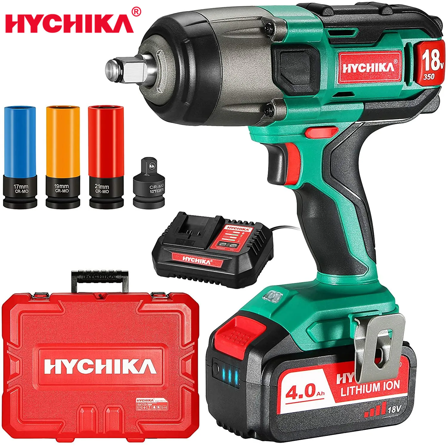 18V Аккумуляторный ударный ключ дюймовый стандарт HYCHIKA 350 Ft lbs крутящий момент