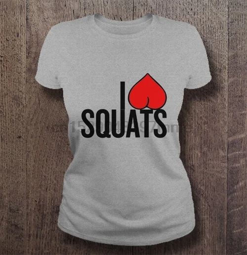 Мужская футболка I love squats женская футболка|Мужские футболки| |