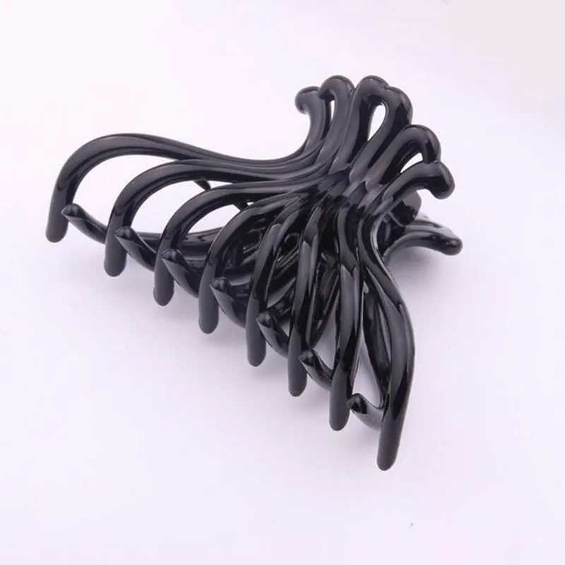 

Black Hair Claw Plastic Hairpins for Women Crab Clip Hairgrip Girls Hairclips Headwear Barrettes Make Up Styling Tool