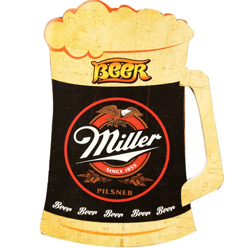 

Creative beer mug wall decoration bar pendant bedroom shop wall American retro wood painting wall decoration