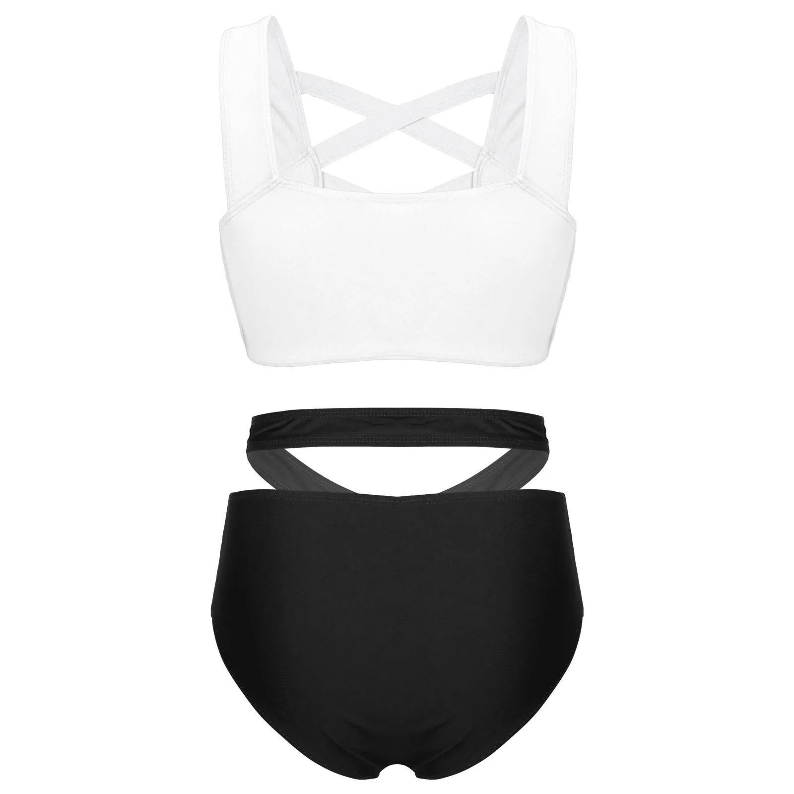 

Женские купальники из двух предметов, бандажный комплект бикини 2021, сексуальный Открытый Топ с подкладкой, купальники, перекрещивающиеся купальные костюмы, пляжная одежда