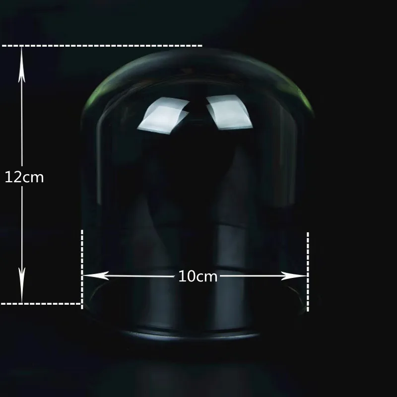 1pc D10H12 dome base 10*12 см, 10*18 см, диаметр = 10 см, высота = 12 см, 18 см, черная основа, стеклянная купольная ваза, украшение для дома, стеклянный купольный купол, подарок другу, свадебный подарок - Цвет: 1pc D10H12 dome base
