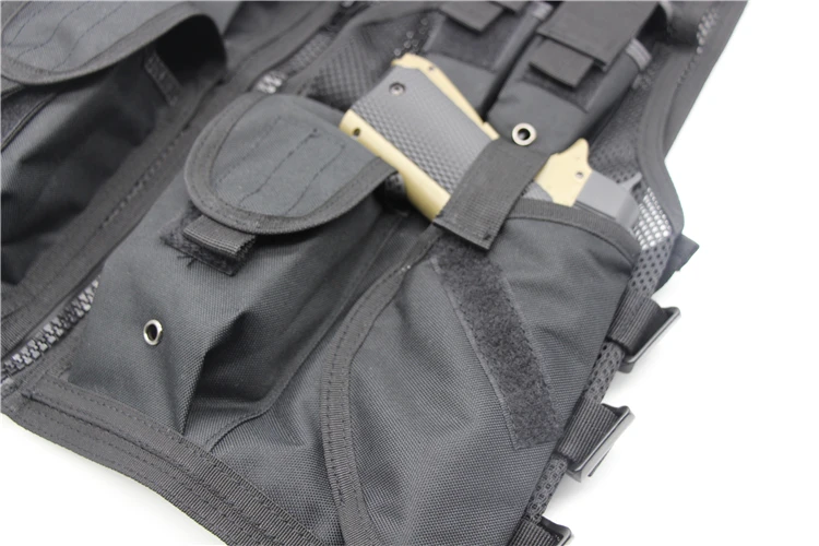 Тактический военный Molle сетчатый жилет Многофункциональный Открытый регулируемый камуфляж черный Быстросохнущий рыболовный жилет охотничья куртка одежда