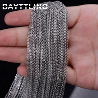 bayttling 925 silver 5pcslot 1618202224 inch 1mm link chain necklace for women men fashion jewelry gift wholesale