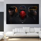 Картина на холсте с изображением забавных обезьян, животных, плакат с изображением гориллы, Современная Настенная картина для гостиной, скандинавский Декор для дома
