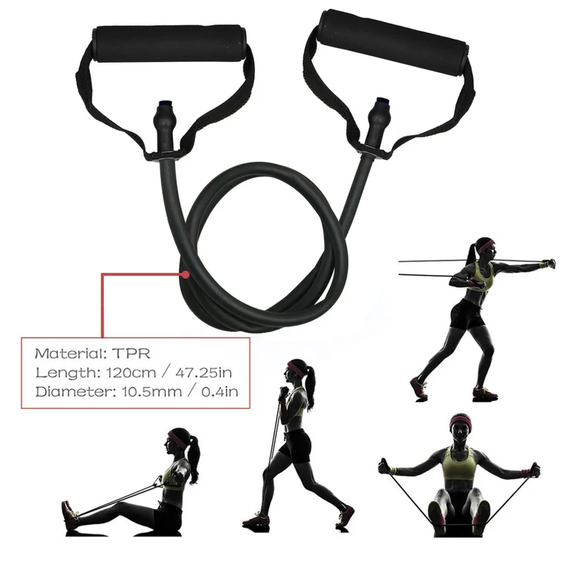 

Yoga Stretch Resistance Band Exercise Fitness Band Training Elastic Exercise Fitness Rubber 150cm natural rubber Gym