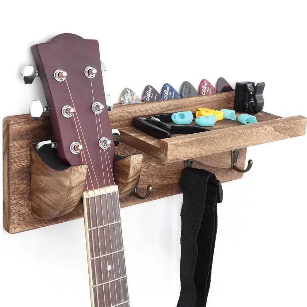 

Vintage Guitar Storage Rack Wooden Wall Storage Rack Hook