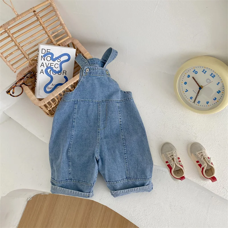 

Children's Jeans Suspenders 2021 Autumn New Korean Children's Pants Girls Loose Foreign Style Harlan Pants Net Red