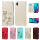 Чехол для Huawei Honor 8 S, чехол с объемным цветком для Huawei Honor 8 S 8 S, чехол с откидной крышкой и бумажником из кожи для женщин, чехлы для телефонов с рисунком в виде цветов и с застежкой-молнией, чехлы для телефонов