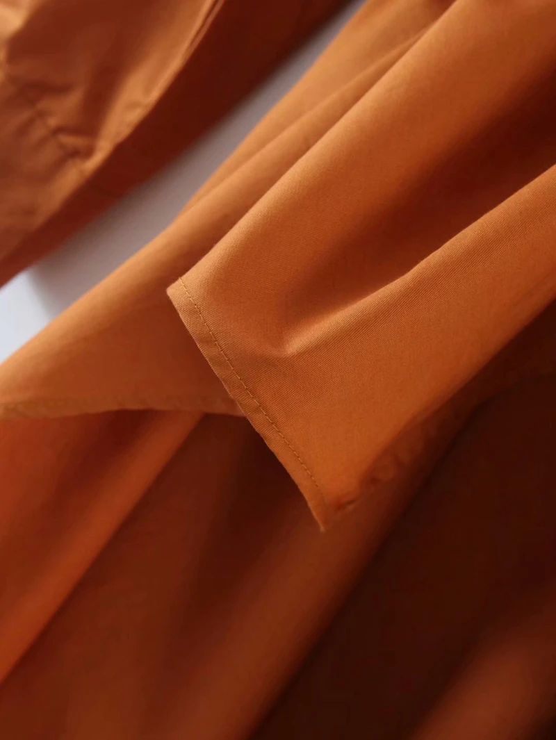 

Women Autumn Long Sleeve Design Dress Stand Collar Slim Office OL Dress Female Solid Color Mid Calf Midi Dress XZ2564