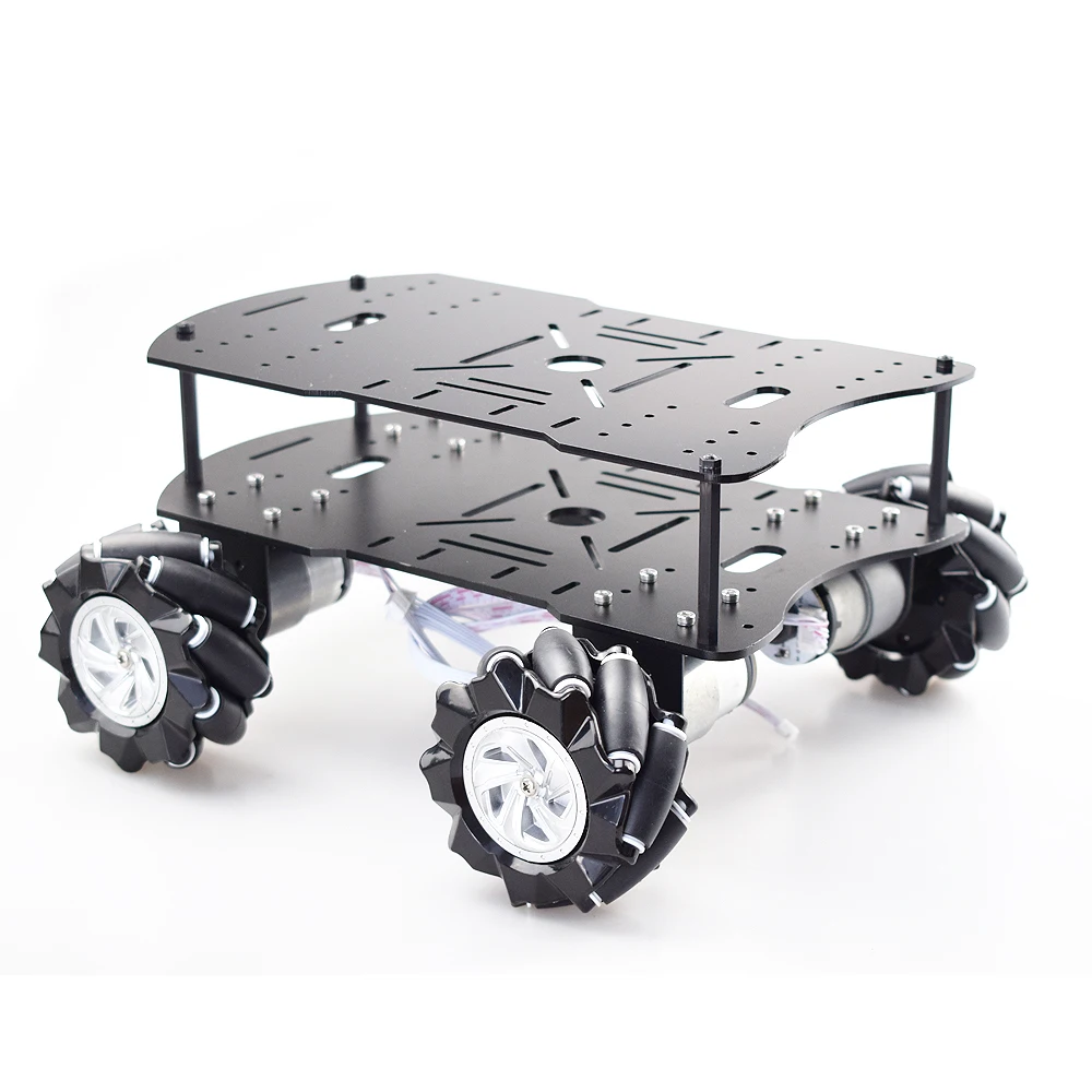 Moebius 60/80/96mm High Hardness Plastic Mecanum Wheel Omni-directional Smart Robot Car with 6mm hubs for Arduino DIY STEM Toy enlarge