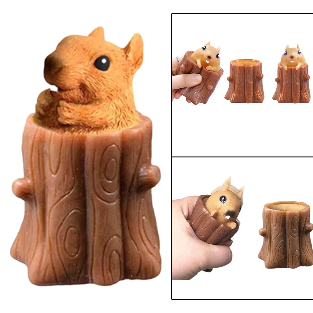 

Squeeze Squirrel Cup Toys Relaxation Trick Toy Anti-anxiety Stress Relief