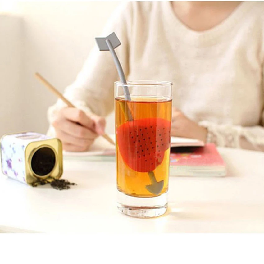 Tea Filter Plastic Strainer Cup Teacup Teapot Infuser Cupid Heart Valentine Gift for Herb Loose Soup Flavoring Cooking | Дом и сад