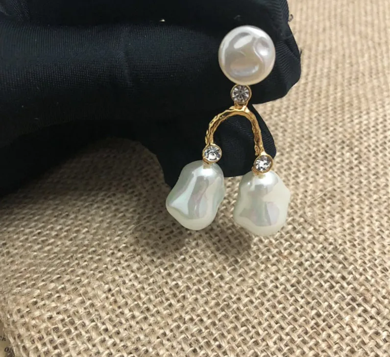 Brand Fashion Anomalistic pear Jewelry For Women Freshwater Pear Earrings Party irregular Tassel leaf shape for women | Украшения и