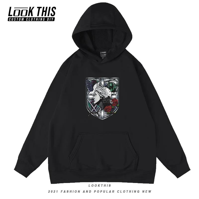 

Attack on Titan Cool Print Hoodies Sweatshirt Child Clothes Harajuku Long Sleeve Top Outerwear Fleece Hooded Sweatshirt for Kids