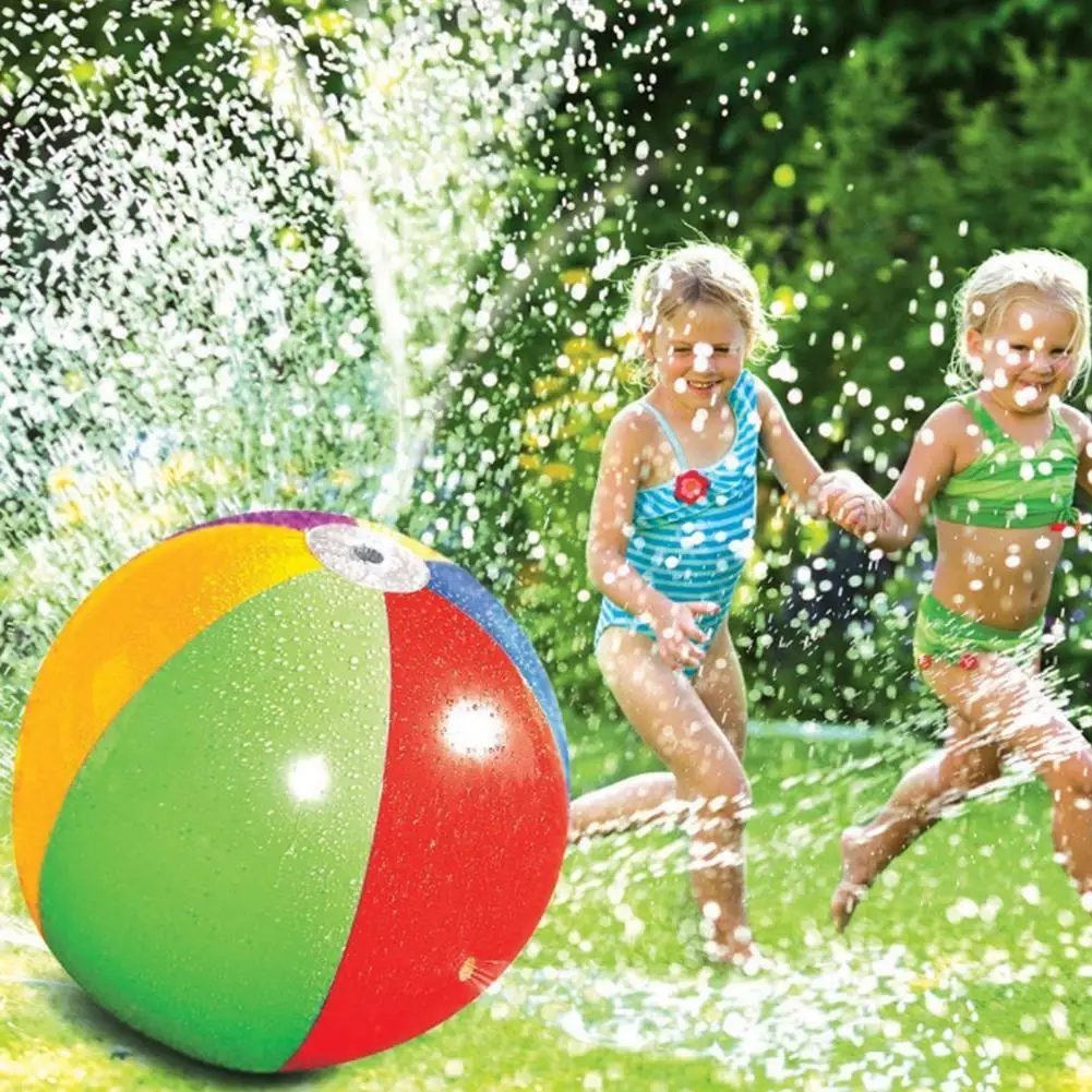 

Inflatable Water Spray Beach Ball Non-fade Durable Sprinkler Water Play Toys For Children Outdoor Lawn Hot Summer
