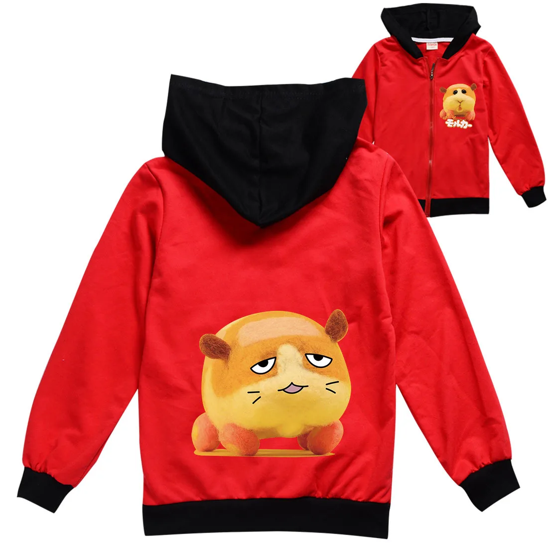

Z&Y 2-16Y 2021 Spring Autumn Cartoon Pui Pui Molcar Clothes Kids Jacket with Zipper Baby Boys Coats Toddler Girls Hooded Outwear