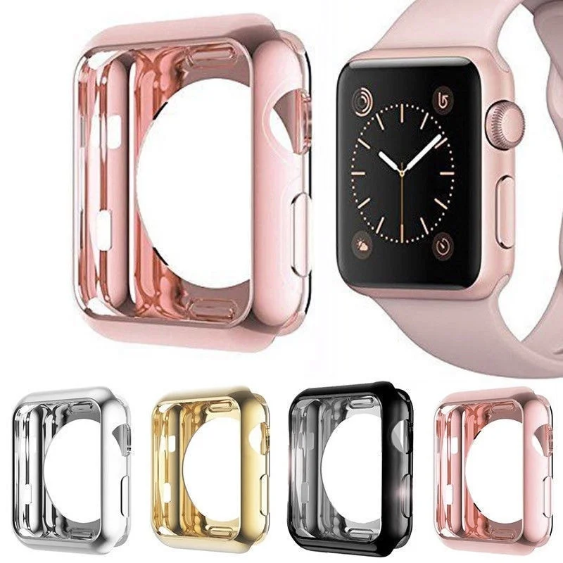 Защитные Чехлы Hoesje для Apple Watch 4 3 2 1 защитная крышка 38 мм 40 42 44 мягкий силиконовый