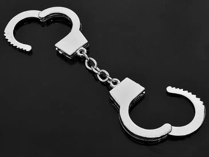 Открытые полицейские наручники из сплава брелок для ключей сумок сумочки