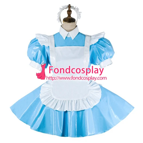 

Sissy maid pvc dress lockable Uniform cosplay costume Tailor-made[G2065]