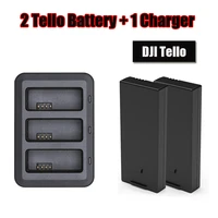original tello 3 in 1 smart battery charger charging center2pes 1100mah battery for dji tello uav flight battery accessories