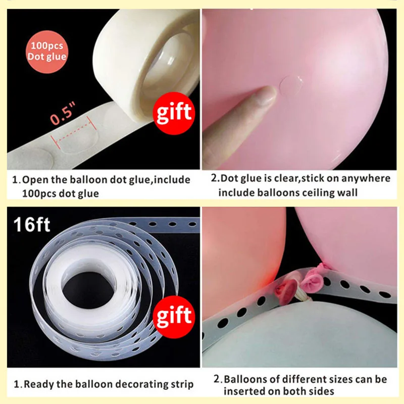 

134Pcs Macaron Balloons Garland Arch Kit Birthday Party Wedding Decoraiton Latex Balloons for Baby Shower Anniversary DIY