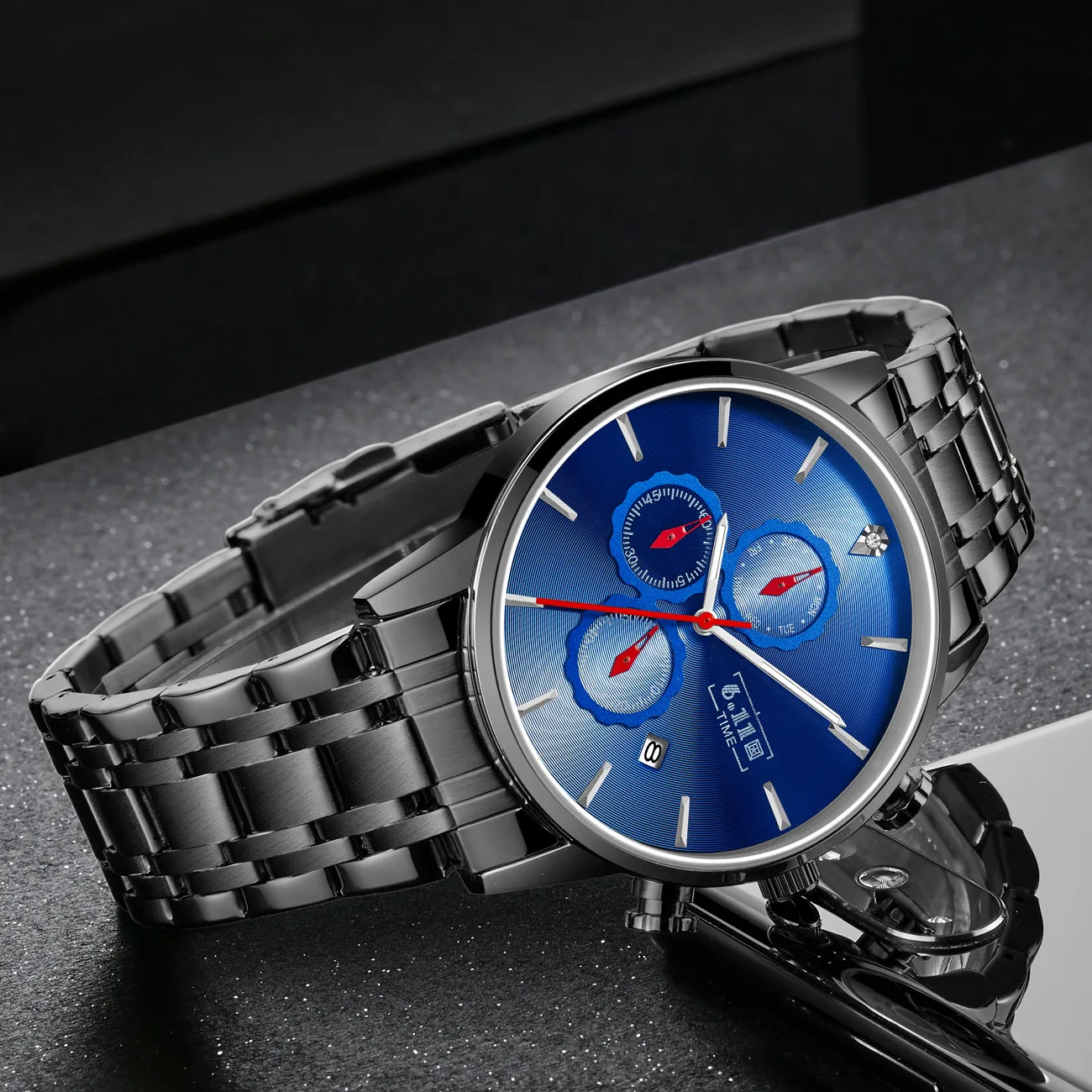 Брендовые мужские часы из нержавеющей стали Кварцевые наручные Военные