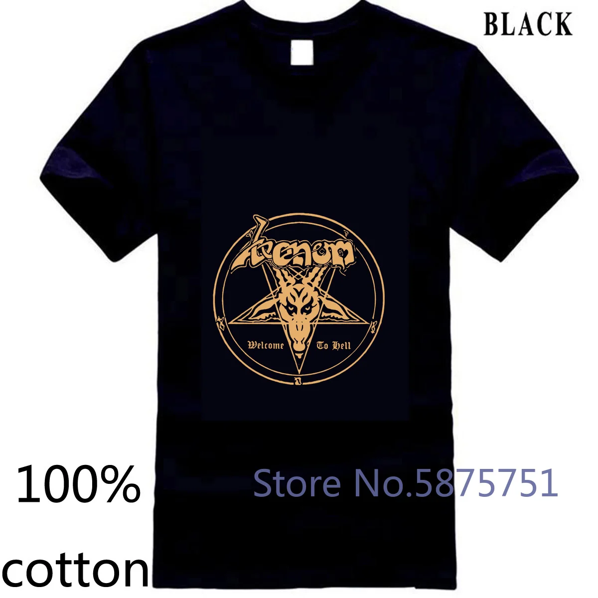 Футболка Venom мужская с принтом рок-группы тенниска из 100% хлопка майка коротким