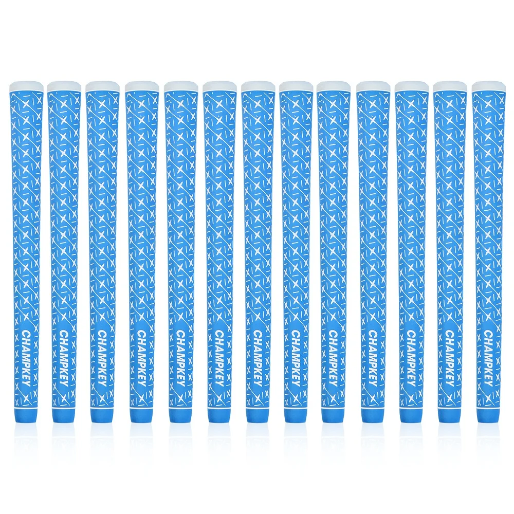 

New 13PCS/Set Champkey X-Grip Light Blue Rubber Golf Grips Standard and Midsize- Super Stability Golf Club Grips Free Shipping