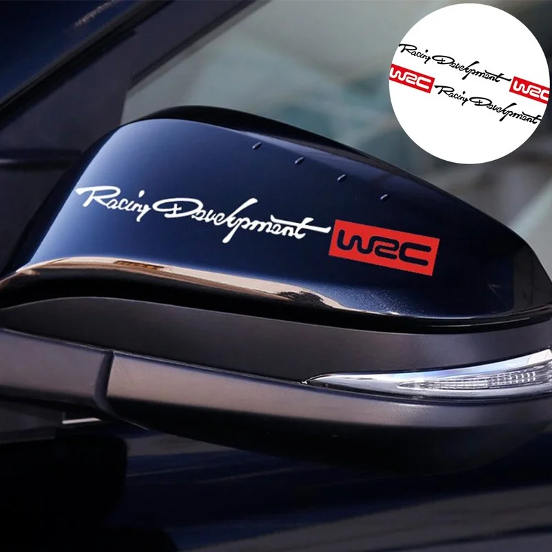 

DIY Car Rearview Mirror Stickers WRC Rally Racing Stripe Waterproof Sunscreen Car Sticker Auto Body Stickers Accessories Z3