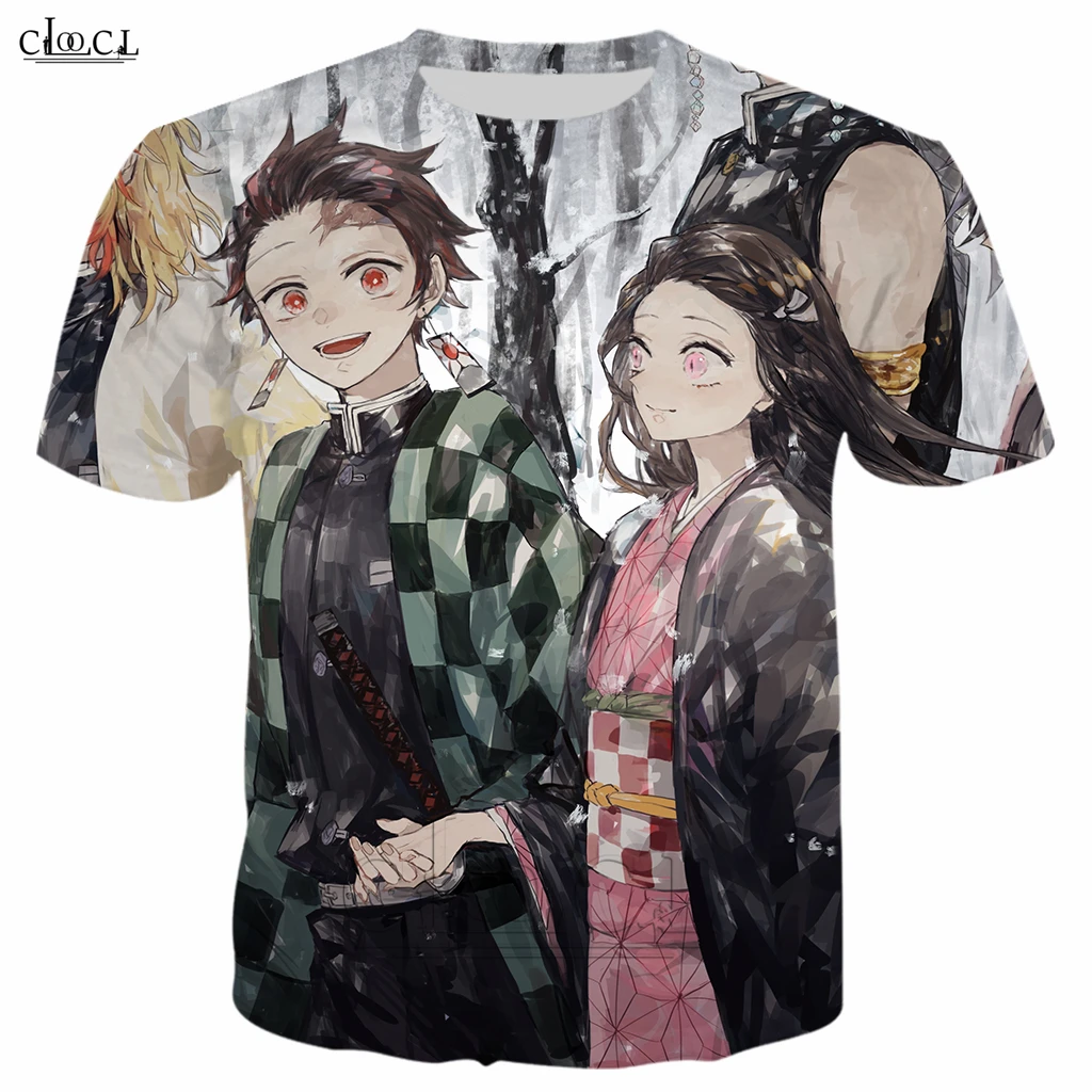 Модная футболка для мужчин/женщин аниме демон Slayer: Kimetsu No Yaiba 3D печатные футболки