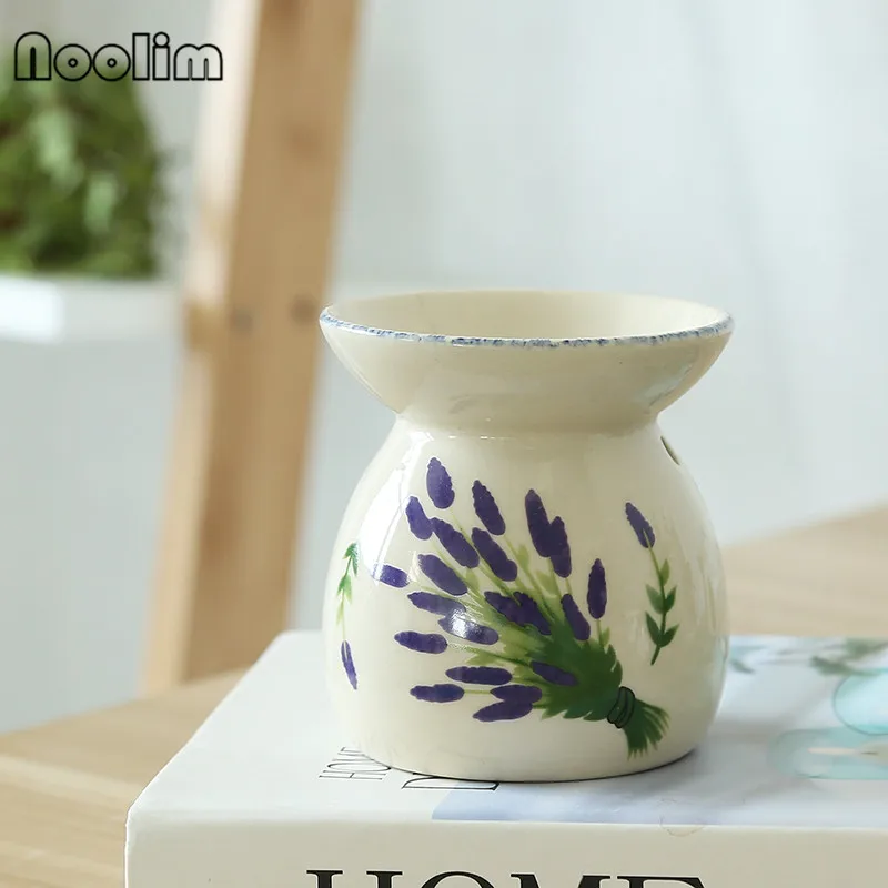 Керамическая Лаванда ручная роспись подсвечник ароматерапия печи масла