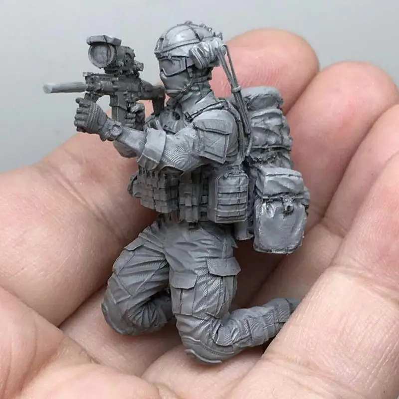 

1:35 Scale Resin Figure Unpainted Model Kit Figure Unassambled Collect Unpainted Special Forces AH-06 Y9I1