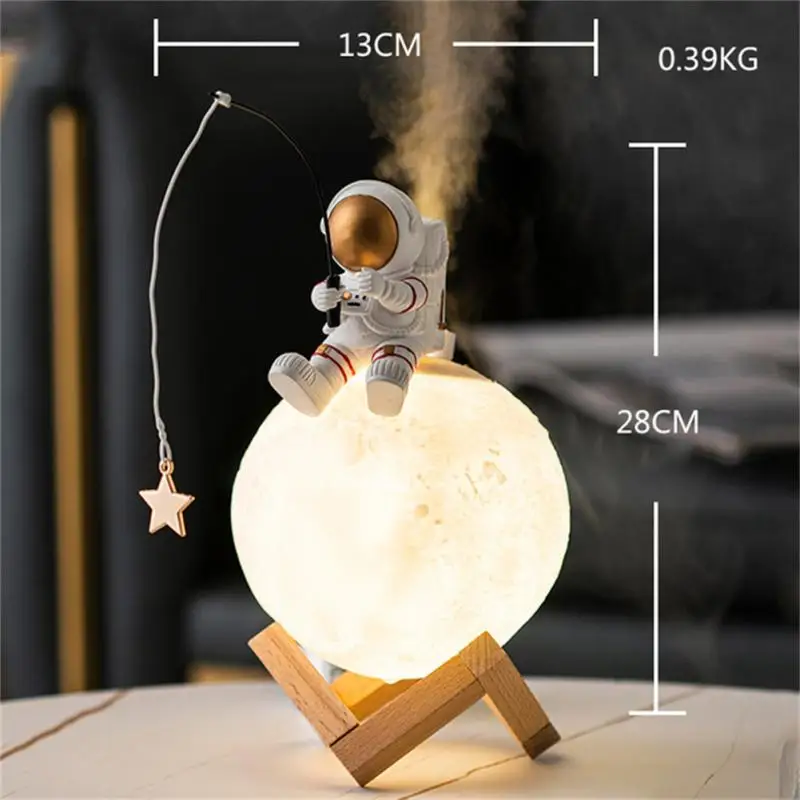

Resin Spaceman Miniature Night Light Humidifier Cold Fog Machine Accessories Astronaut Figurines Birthday Gifts For Home Decor