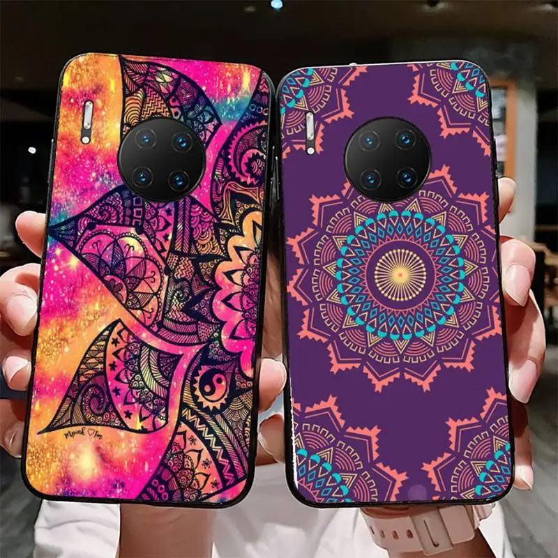 

Yinuoda Vintage Indian Floral Henna Mandala Yoga Ethnic Phone Case for Huawei Mate 20 10 9 40 30 lite pro X Nova 2 3i 7se