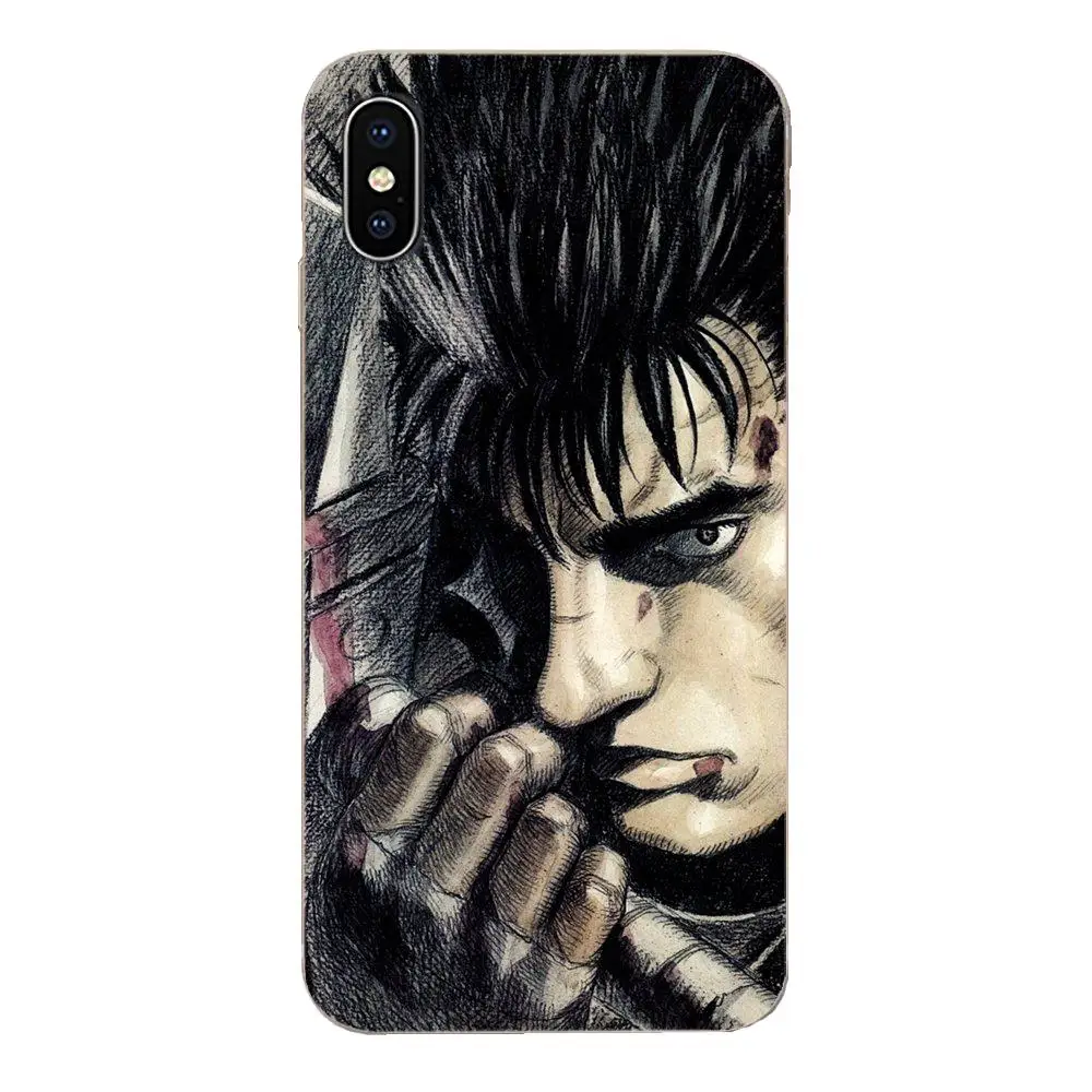 Персональный чехол для телефона прозрачный из ТПУ Berserk Guts Anime Xiaomi Redmi Note 2 3 3S 4 4A 4X 5 5A