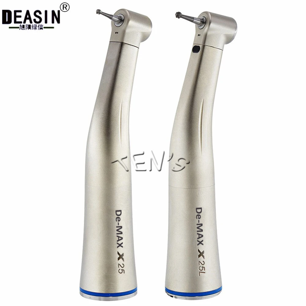 

Deasin Dental E-Type N* De MAX X25L Led Fiber Optic Electric1:1 Motor Contra Angle Blue Ring Contra Angle Handpiece