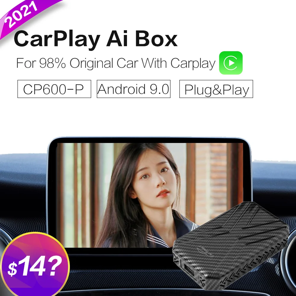 

Carplay Ai Box Android 9.0 беспроводной интерфейс Apple Carplay Система Android телефон Cast Mirrorlink Google Play мультимедийная ТВ-приставка