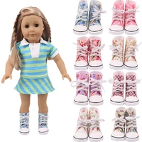 doll shoes 74cm girl high top canvas boots for women18 inch american43cm baby generation girls russian diy toy festival gift